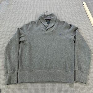 Vintage Polo Ralph Lauren Sweater Mens Medium Pullover Shawl Collared Gorp Pony